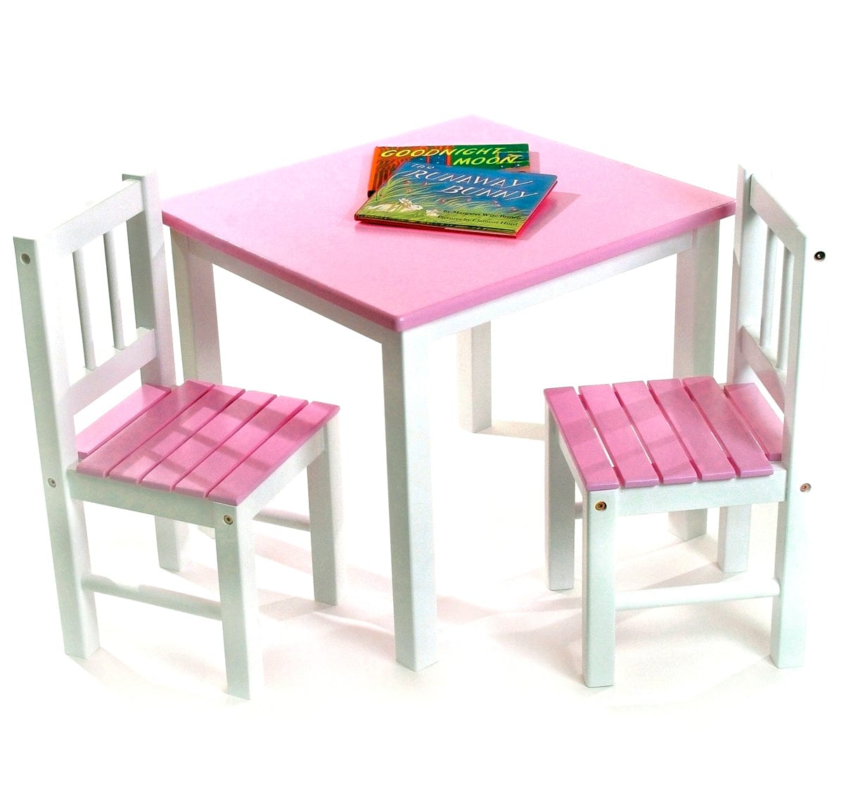 Lipper International Kids' Table & Chair Set in Pink and White - 513PK - 513PK