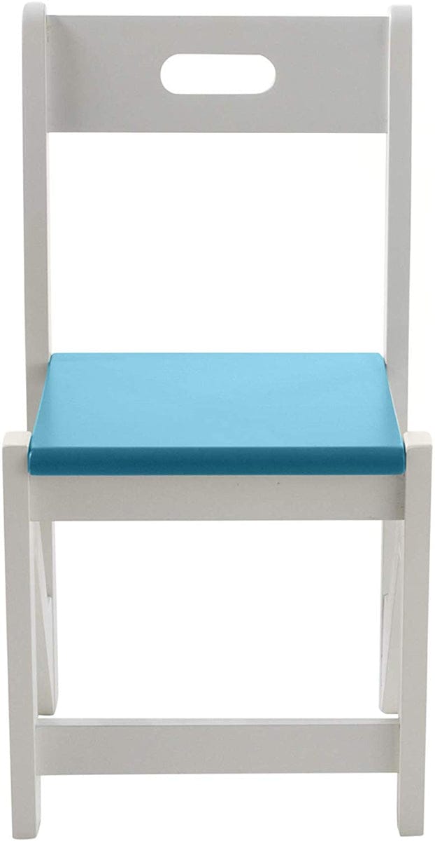 Lipper International Kids' ZigZag Stacking Chairs, Set of 2 - Turquoise - 505-2BL