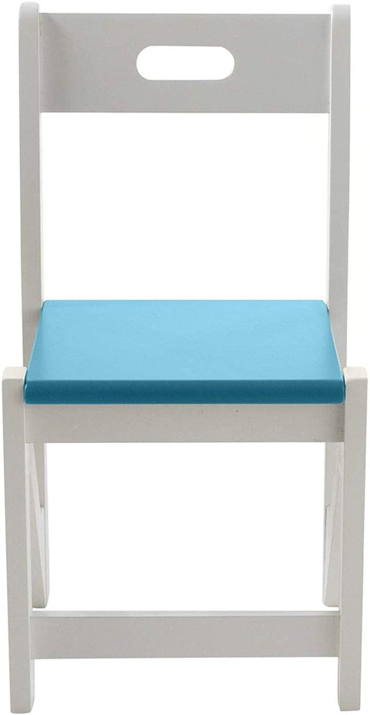 Lipper International Kids' ZigZag Stacking Chairs, Set of 2 - Turquoise - 505-2BL