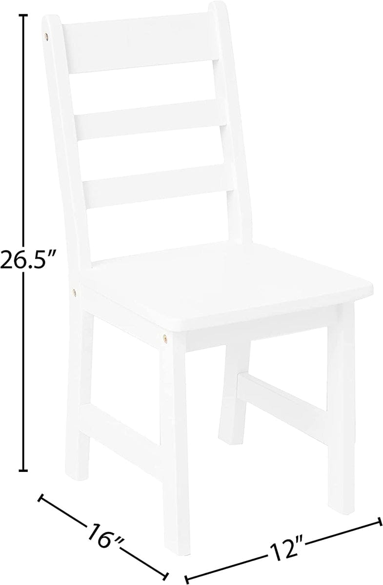 Lipper International Round Table with Shelf and 2 Chairs - White - 524W