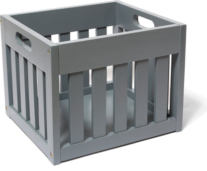 Lipper International Wooden Storage Crate - Grey - 540G