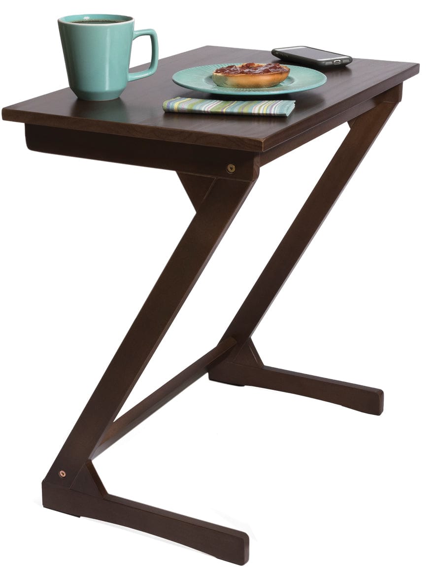 Lipper International Wooden Zig Zag Table - Walnut - 542WN