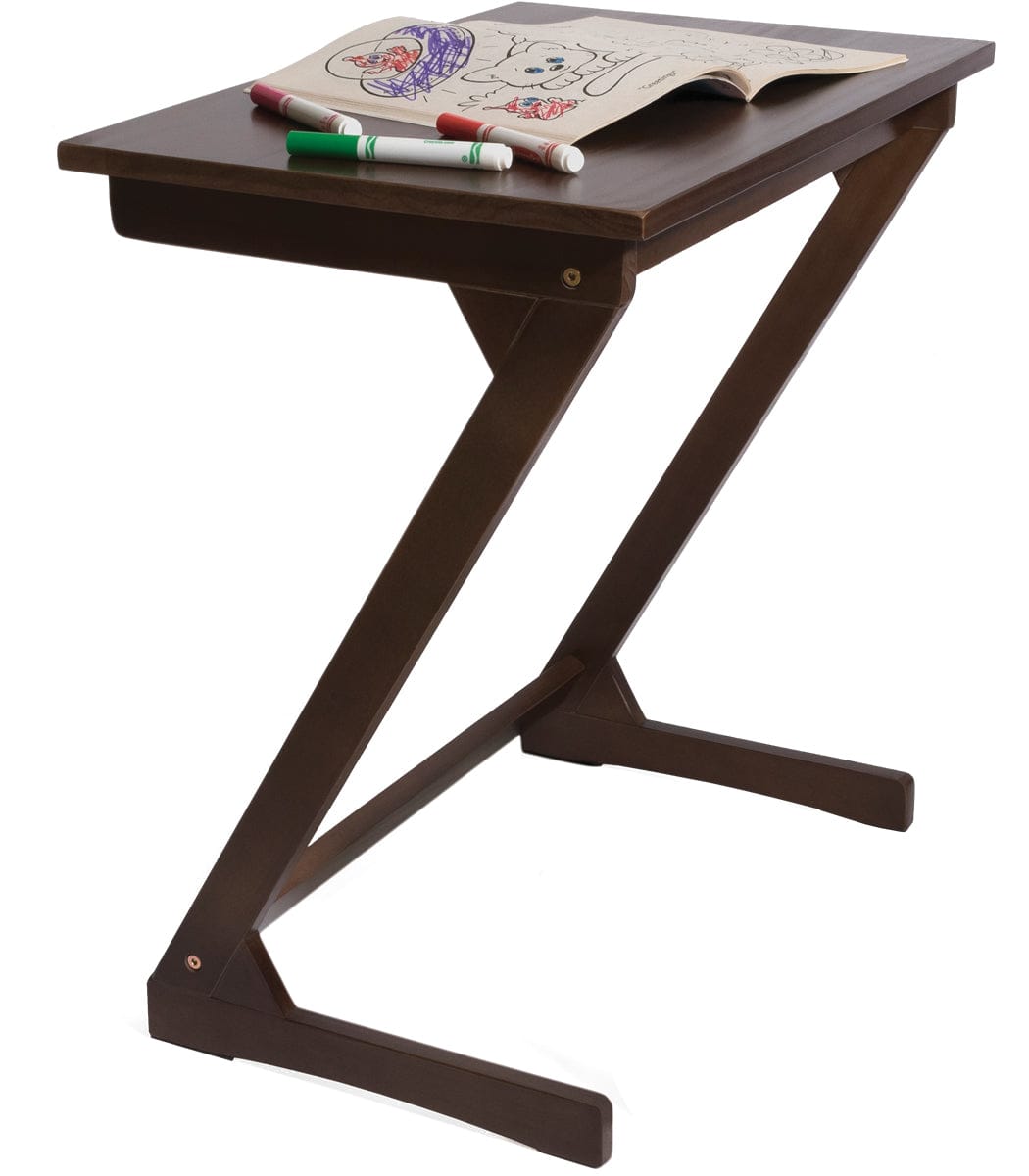 Lipper International Wooden Zig Zag Table - Walnut - 542WN