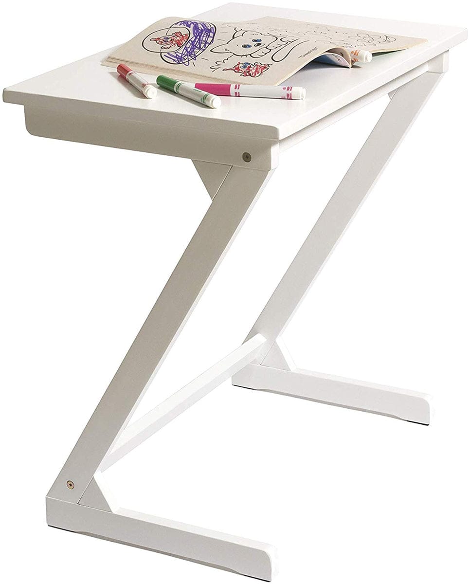 Lipper International Wooden Zig Zag Table - White - 542W