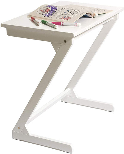 Lipper International Wooden Zig Zag Table - White - 542W