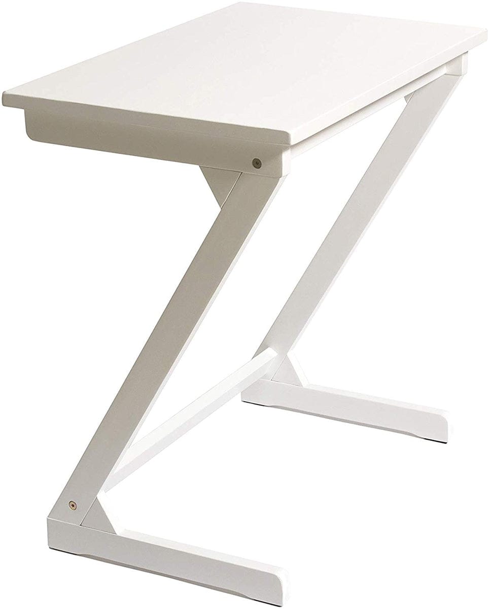 Lipper International Wooden Zig Zag Table - White - 542W