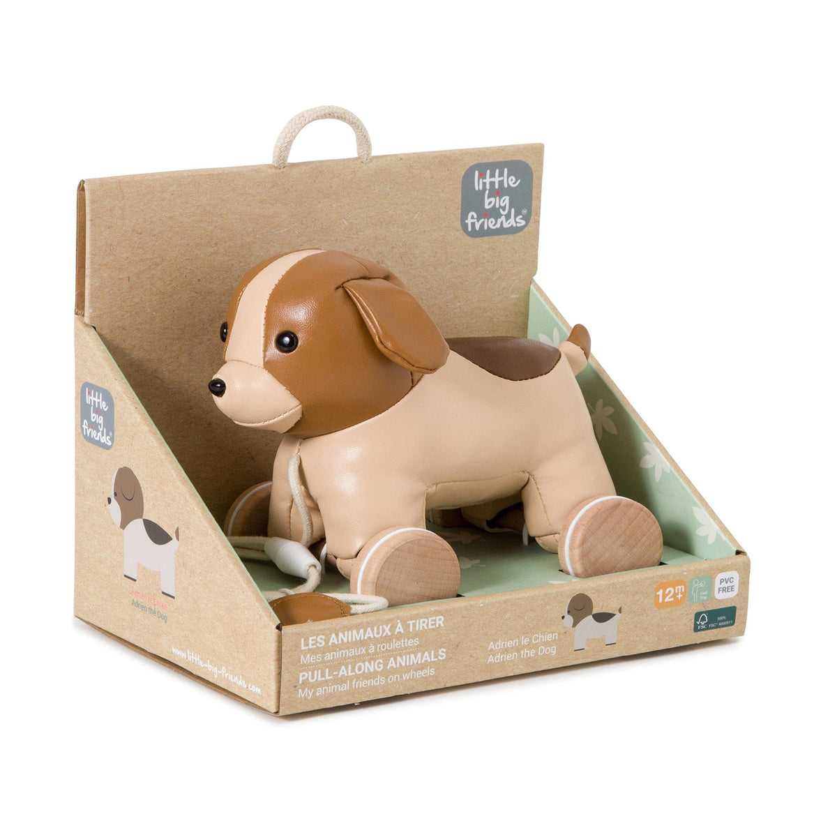 Little Big Friends Pull Along Friends - Adrien the Dog - 303563