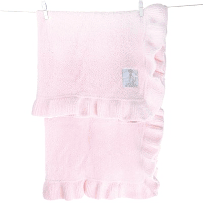 Little Giraffe Dolce Ruffle Blanket in a Box in Pink - FYRBKTXPK