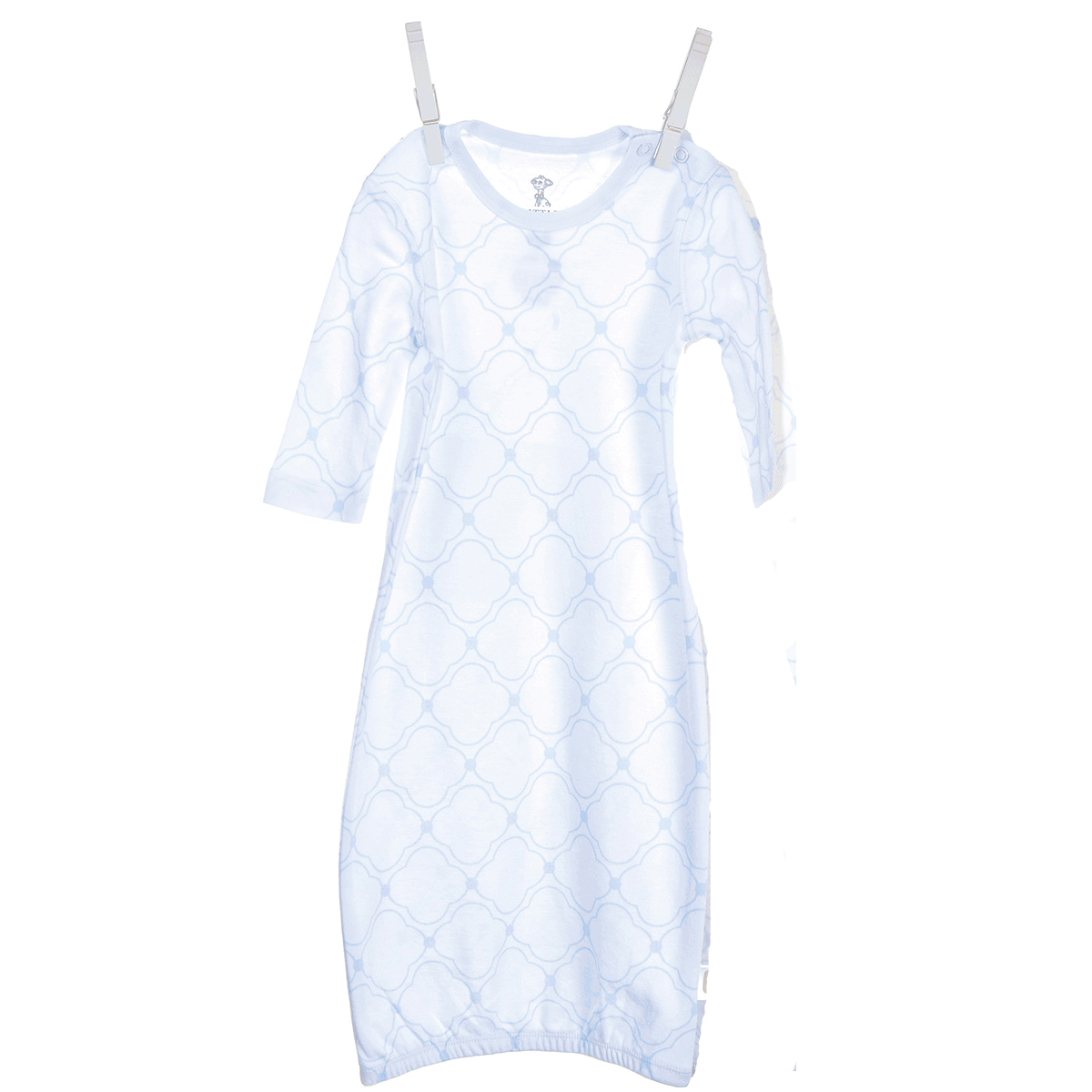 Little Giraffe Link Cotton Gown in Blue - 0 to 6 Months - CILNGC0BL