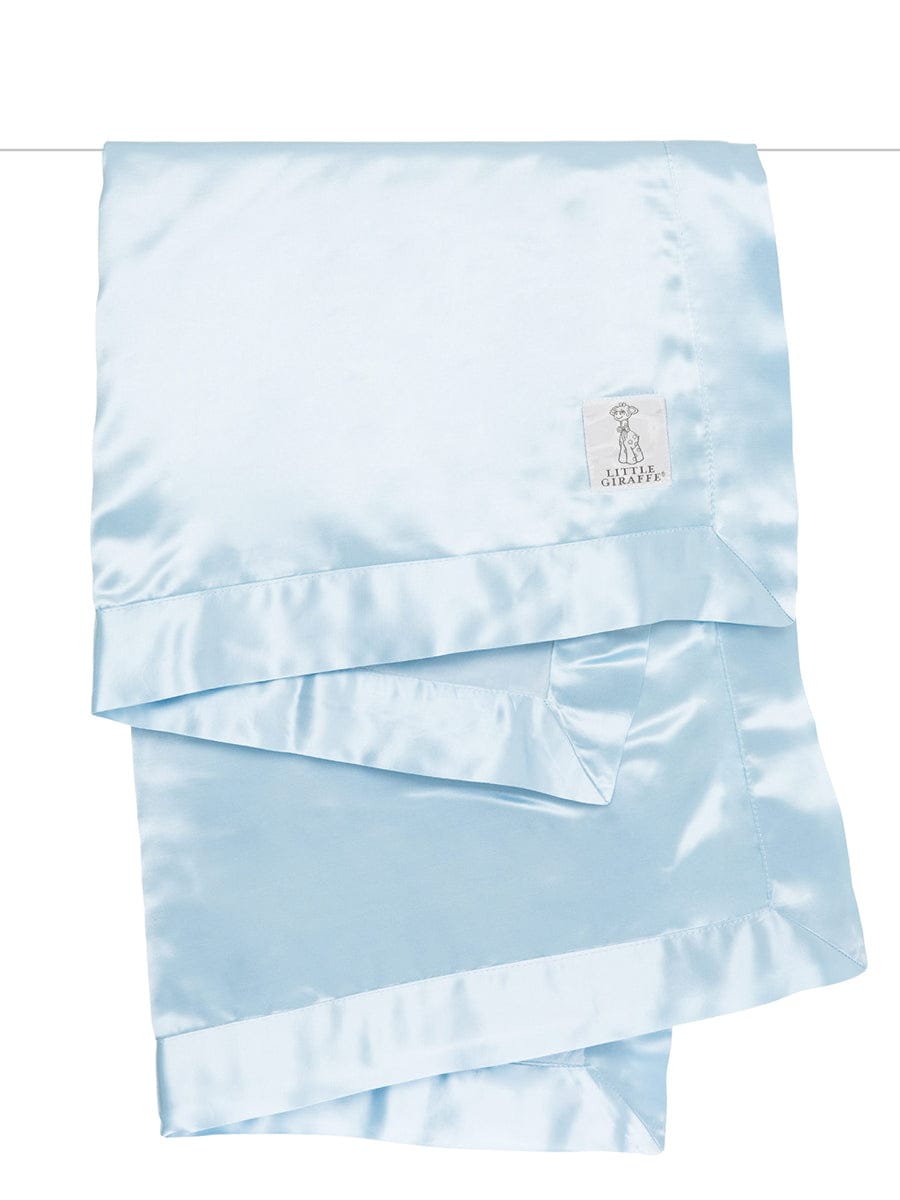 Little Giraffe Velvet Deluxe Baby Blanket - Blue - VLSSBKTBL
