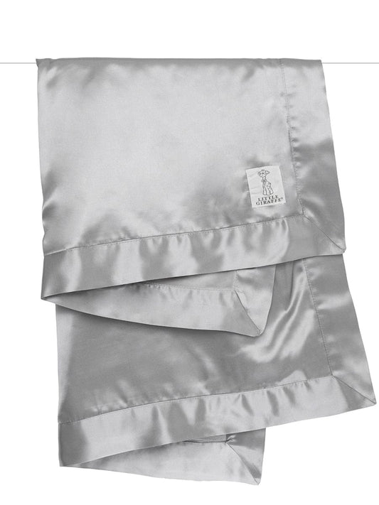 Little Giraffe Velvet Deluxe Baby Blanket - Silver - VLSSBKTSV
