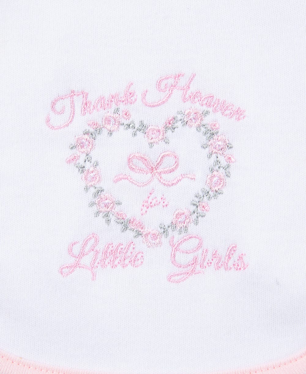 Little Me Thank Heaven For Little Girls Bib & Burp Set - Pink Multi, One Size