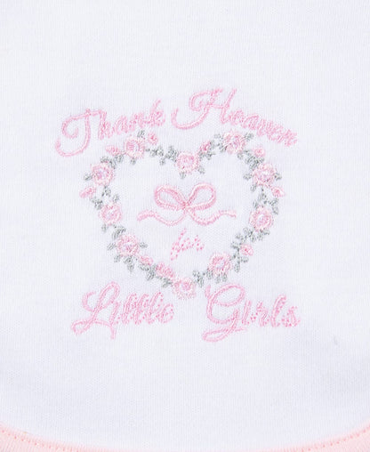 Little Me Thank Heaven For Little Girls Bib & Burp Set - Pink Multi, One Size