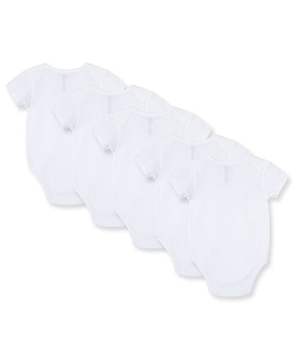 Little Me White 5-Pack Bodysuits - White, NB