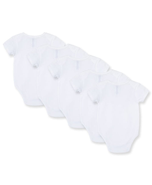 Little Me White 5-Pack Bodysuits - White, NB