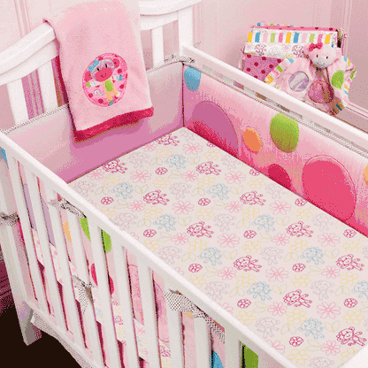 Little Miss Matched Monkey 5 Piece Crib Bedding Set