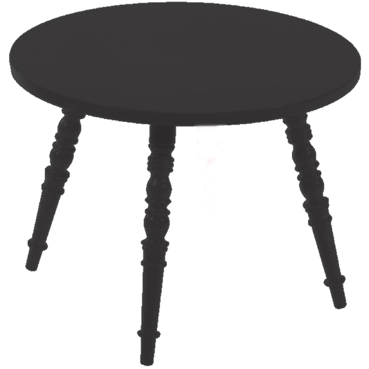 Little Nest Catherine Round Child Table in Black - LN-CATH-BLK