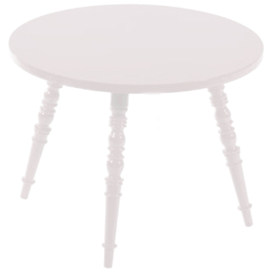 Little Nest Catherine Round Child Table in White - LN-CATH-WH