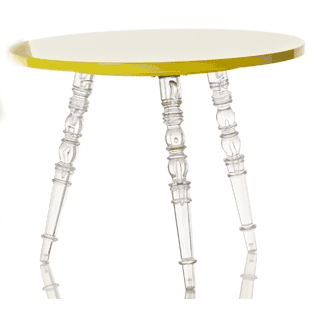 Little Nest Catherine Round Child Table in Yellow - LN-CATH-YELL