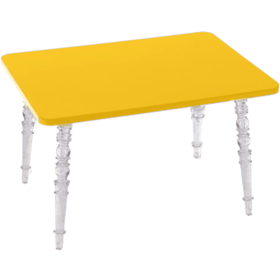 Little Nest William Rectangular Child Table in Yellow - LN-WILL-YELL