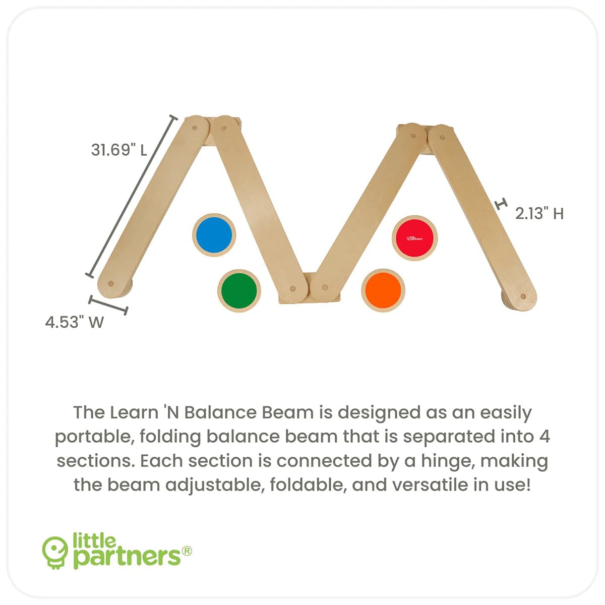 Little Partners Balance Beam Kit - Natural - LP07801