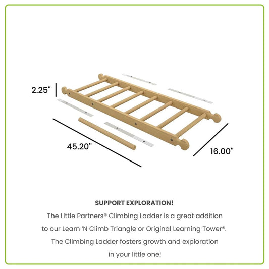 Little Partners Climbing Ladder - Natural (Unassembled) - LP07951-KD