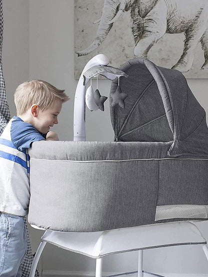 TruBliss Deluxe Bassinet - Stonewash - BA302-STW