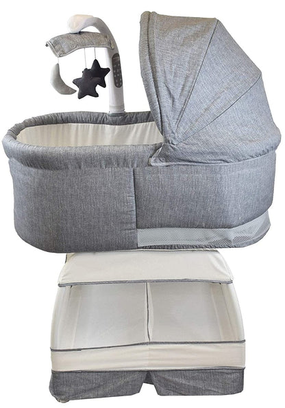TruBliss Deluxe Bassinet - Stonewash - BA302-STW