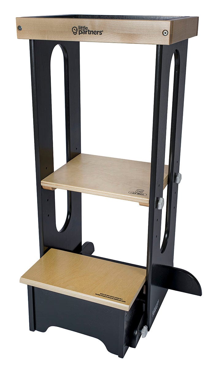 Little Partners Explore N Store Learning Tower - Charcoal / Natural Platform - LP014534