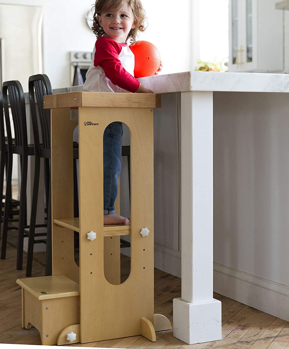 Little Partners Explore N Store Learning Tower - Natural - LP01451
