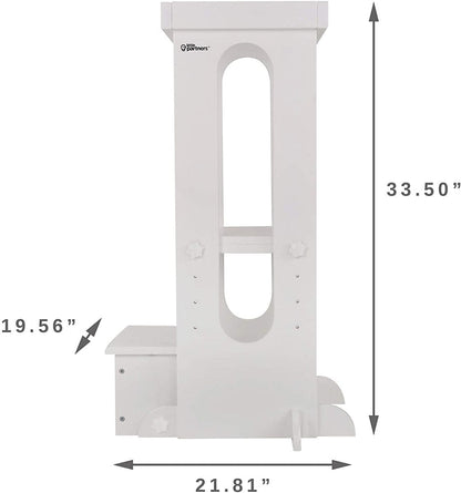 Little Partners Explore N Store Learning Tower - Soft White - LP01454