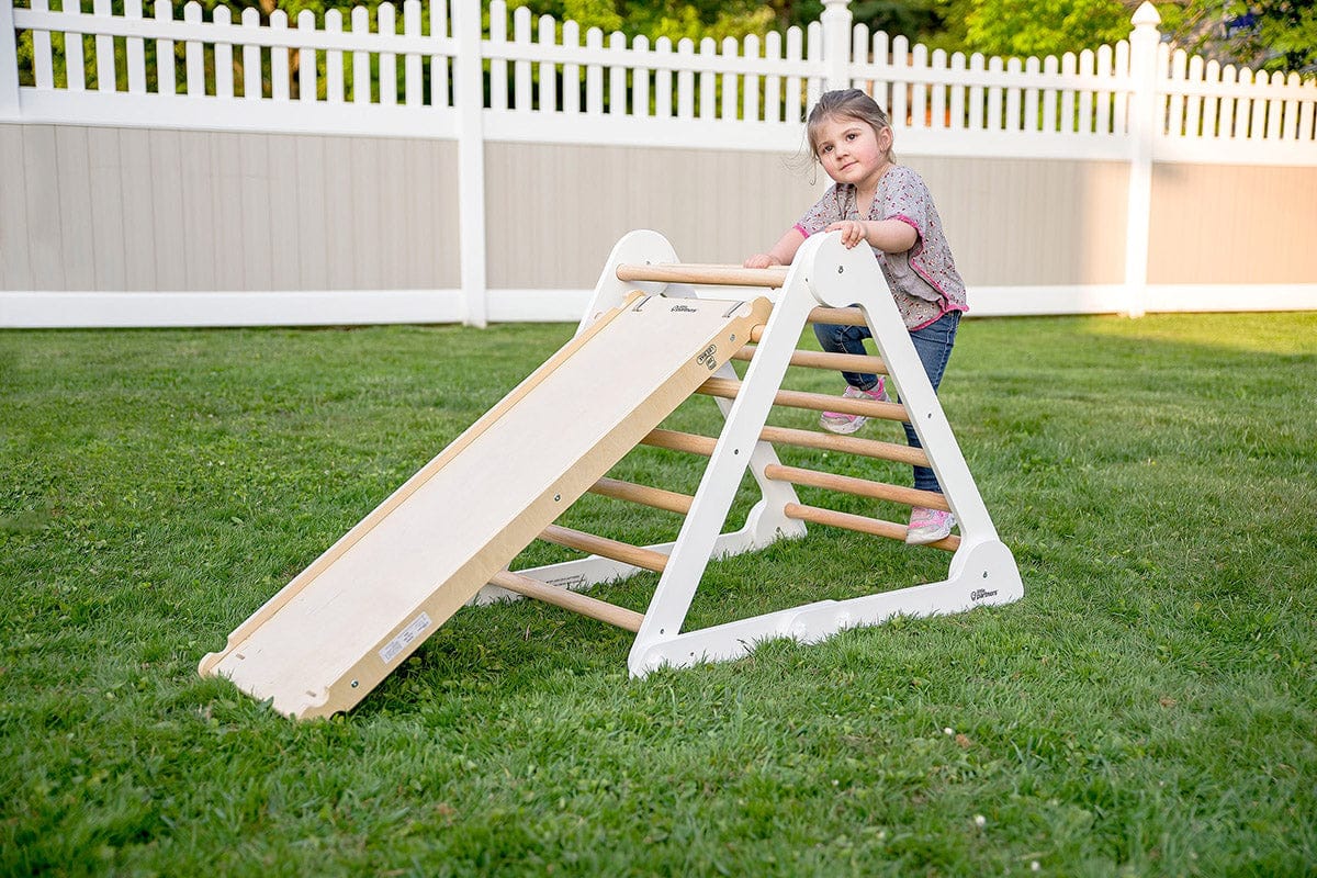 Little Partners Learn N Climb Triangle - Soft White / Natural (Fully Assembled) - LPR077027-FAS