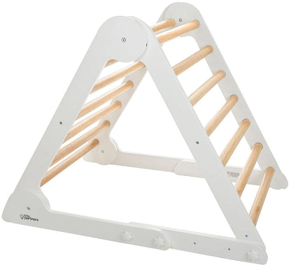 Little Partners Learn N Climb Triangle - Soft White / Natural (Fully Assembled) - LPR077027-FAS