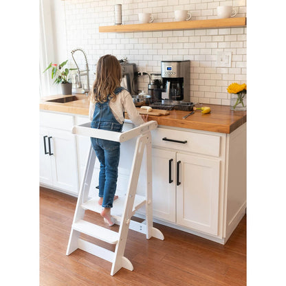Little Partners Learn N Fold Learning Tower - Soft White - LPR01474
