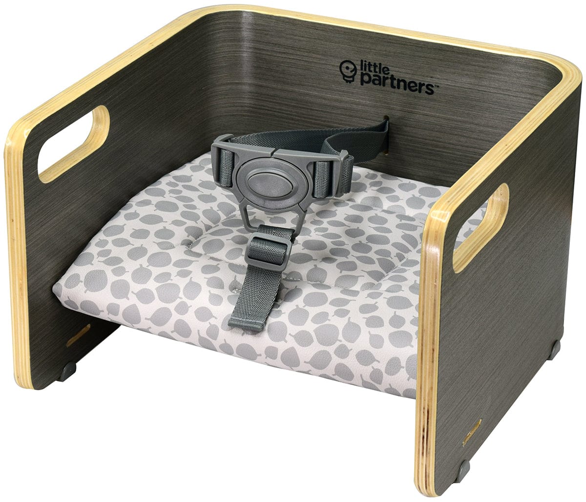 Little Partners Mod Booster Seat - Slate Grey w/ Fall Leaves Cushion - LPR06043