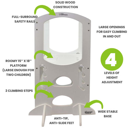 Little Partners Original Learning Tower - Ebony - LPR01413
