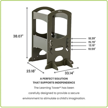 Little Partners Original Learning Tower - Olive Green - LP01418