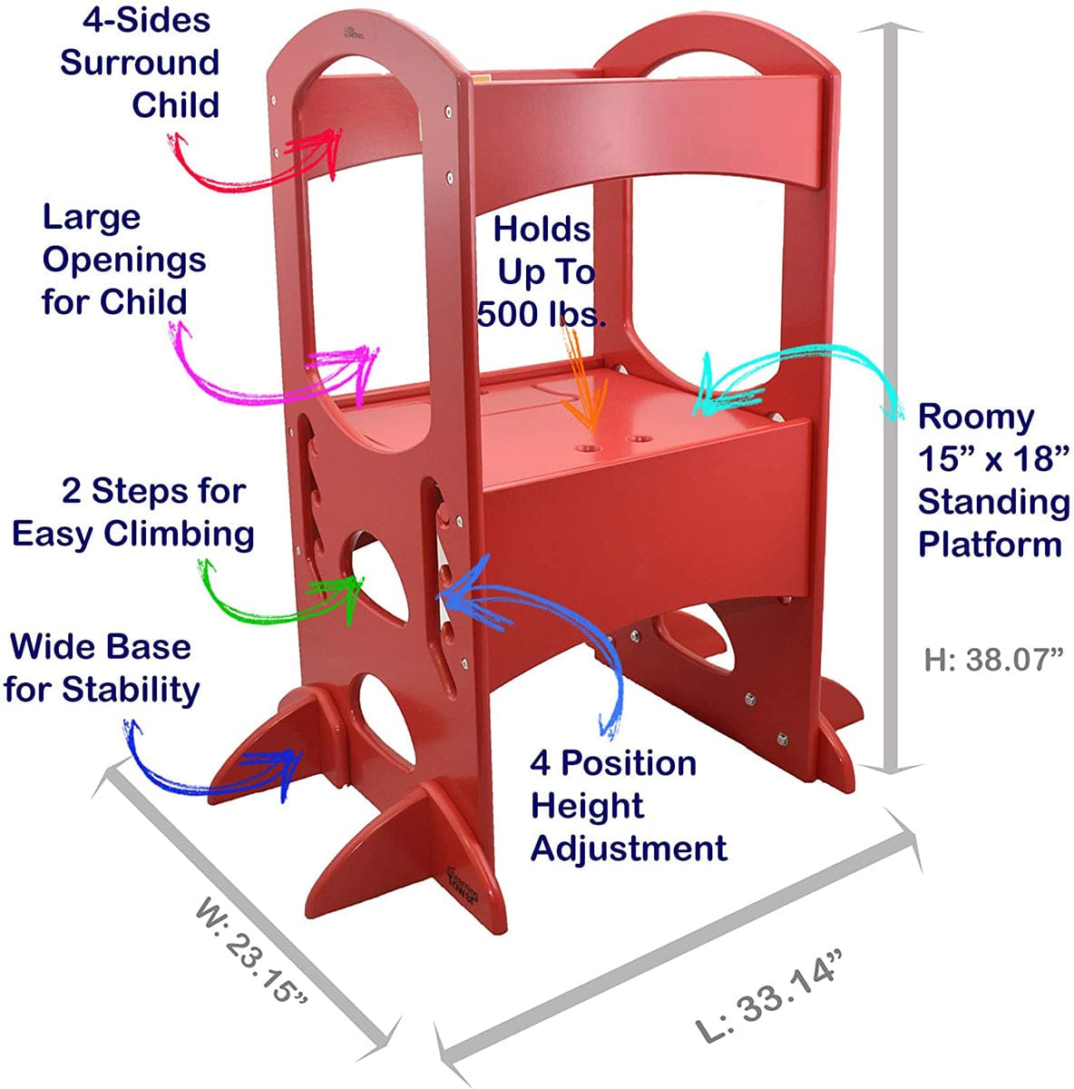 Little Partners Original Learning Tower - Red - LPR01415