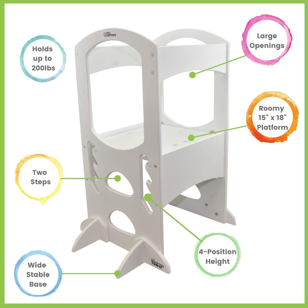 Little Partners Original Learning Tower - Soft White - LP01414