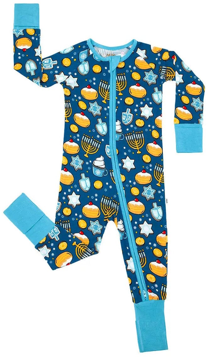 Little Sleepies Bamboo Viscose Zippy - Hanukkah Sweets, 6 - 12 months - LS-Z-HANUKSWEET-04