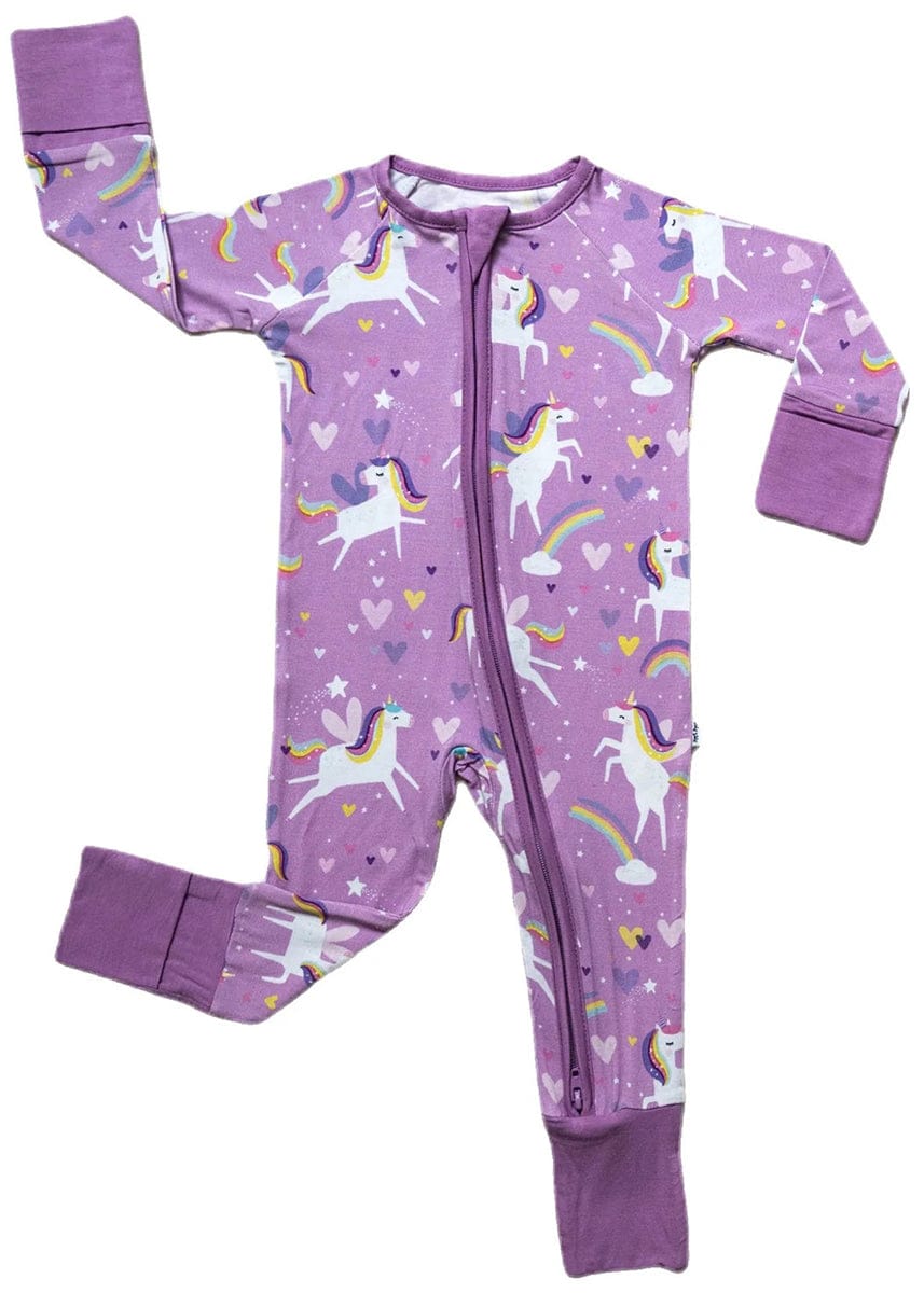 Little Sleepies Bamboo Viscose Zippy - Sienna's Unicorns, 3 - 6 months - LS-Z-SUNIC-03