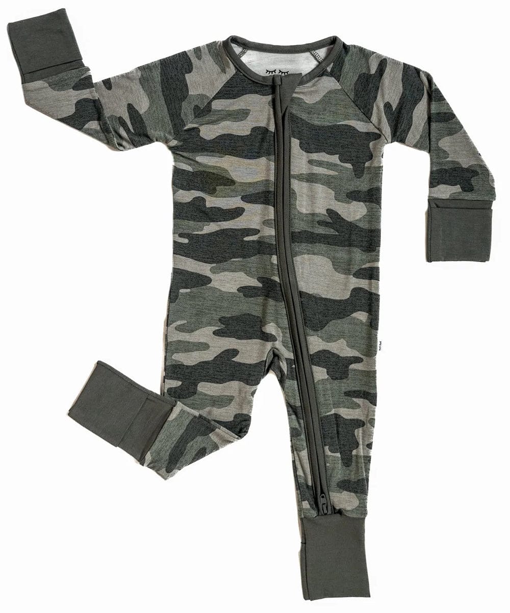 Little Sleepies Bamboo Viscose Zippy - Vintage Camo, 2T - LS-Z-CAMO-07