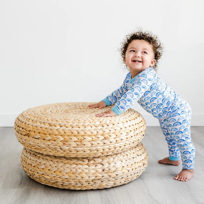 Little Sleepies Two-Piece Bamboo Viscose Pajama Set - Blue Rainbows, 18 - 24 months - LS-PJBLRAI10