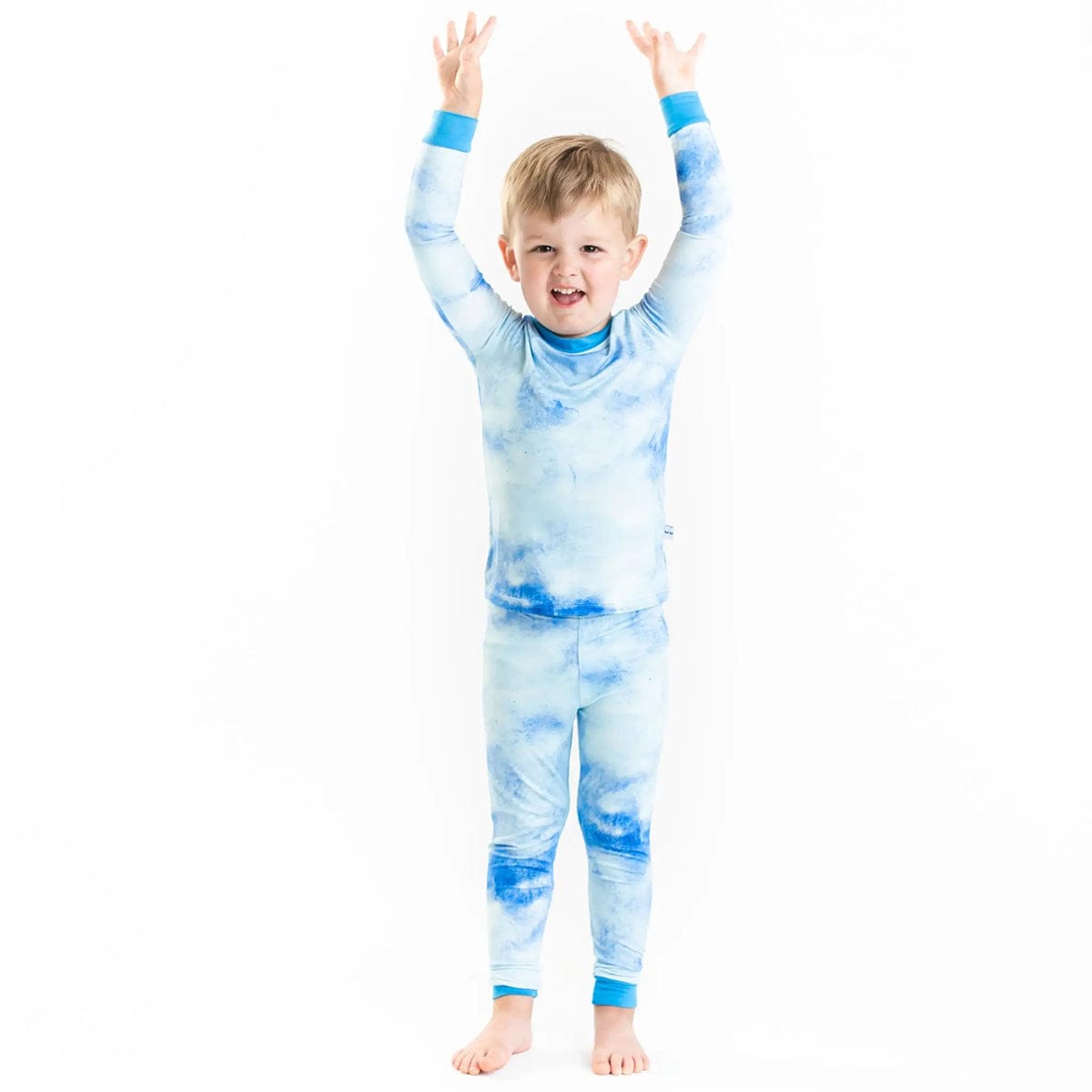Little Sleepies Two-Piece Bamboo Viscose Pajama Set - Blue Watercolor, 18 - 24 months - LS-PJ-BLWC-10