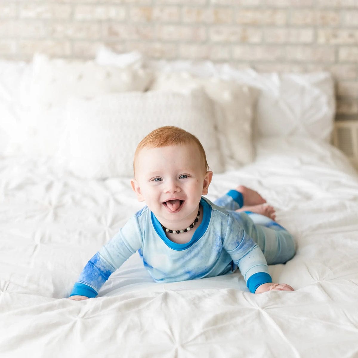 Little Sleepies Two-Piece Bamboo Viscose Pajama Set - Blue Watercolor, 18 - 24 months - LS-PJ-BLWC-10