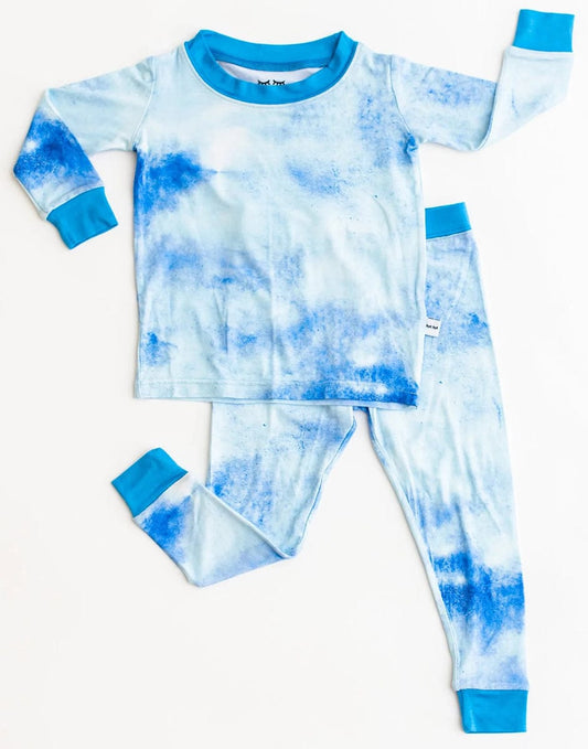 Little Sleepies Two-Piece Bamboo Viscose Pajama Set - Blue Watercolor, 2T - LS-PJ-BLWC-11