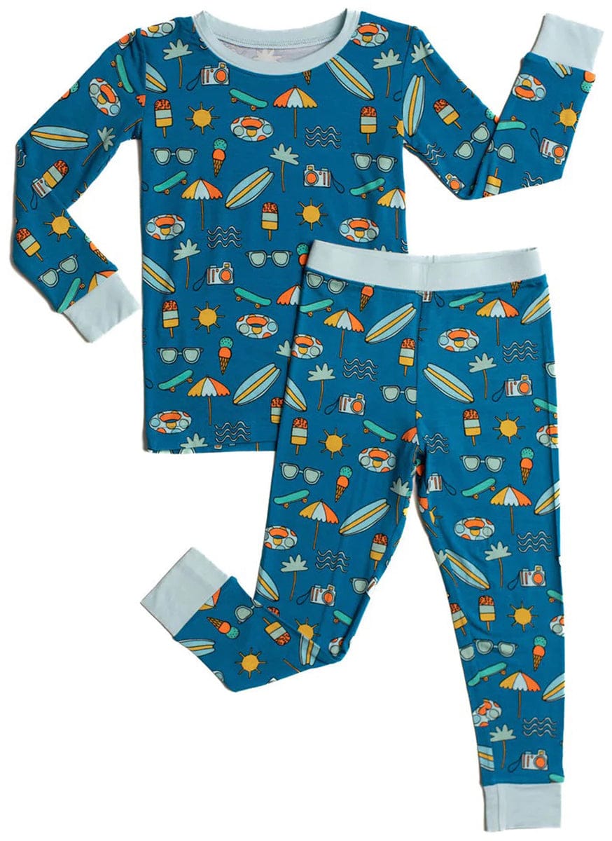 Little Sleepies Two-Piece Bamboo Viscose Pajama Set - Surf's Up, 3T