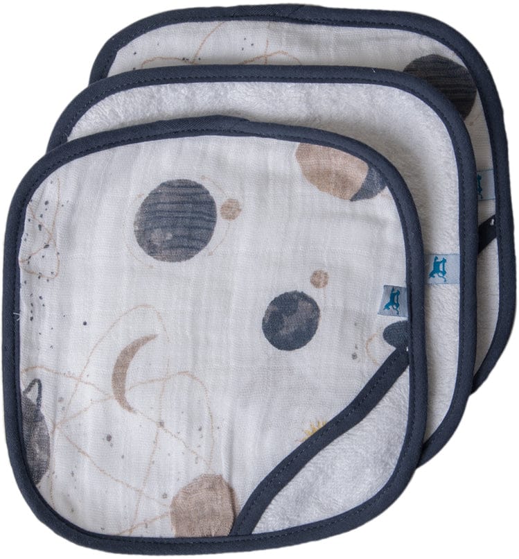 Little Unicorn 3 Pack Cotton Washcloth Set - Planetary - UH0114