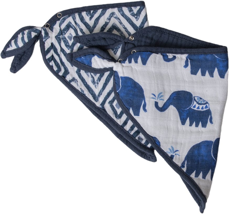 Little Unicorn Cotton Bandana Bib 2-Pack - Indie Elephant - UF0109