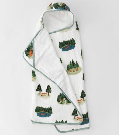 Little Unicorn Cotton Big Kid Hooded Towel - Happy Camper - UH0217